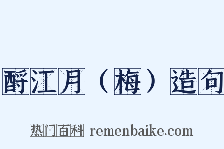 酹江月（梅）造句是什么意思的图片